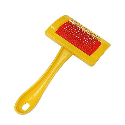 Yellow Flexible Pin Slicker Brush