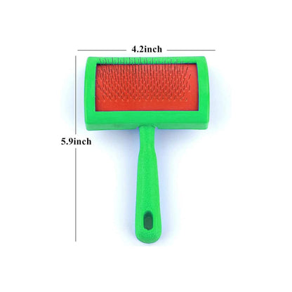 Small Green Carding Slicker Brush