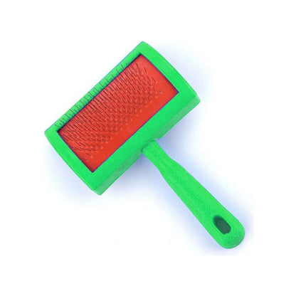 Small Green Carding Slicker Brush