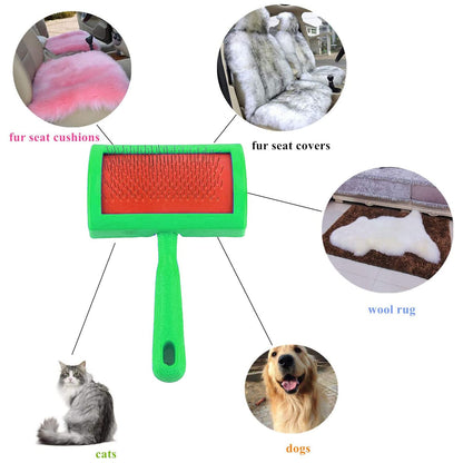 Small Green Carding Slicker Brush