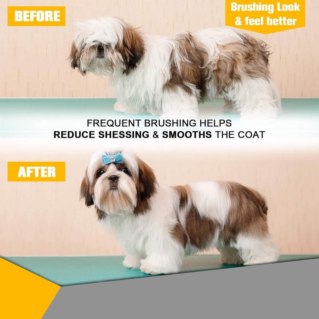 Paw Print Stainless Grooming Brush