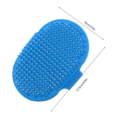 Hand Shaped Pet Bathing & Grooming Rubber Brush