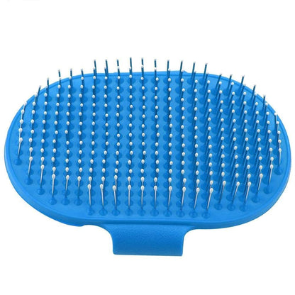 Hand Shaped Pet Bathing & Grooming Rubber Brush