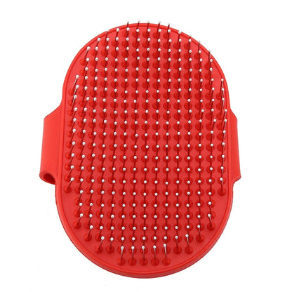 Hand Shaped Pet Bathing & Grooming Rubber Brush