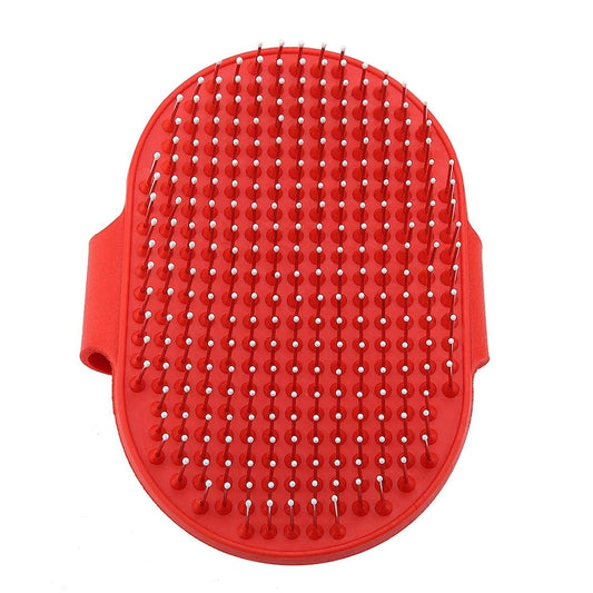 Hand Shaped Pet Bathing & Grooming Rubber Brush