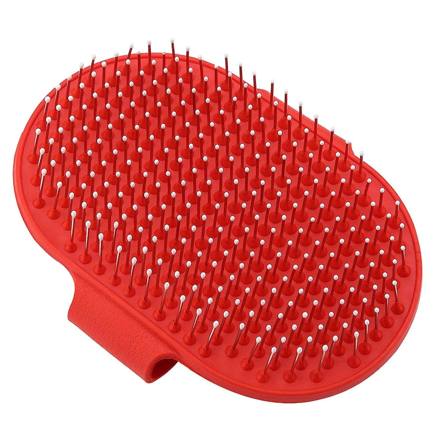 Hand Shaped Pet Bathing & Grooming Rubber Brush