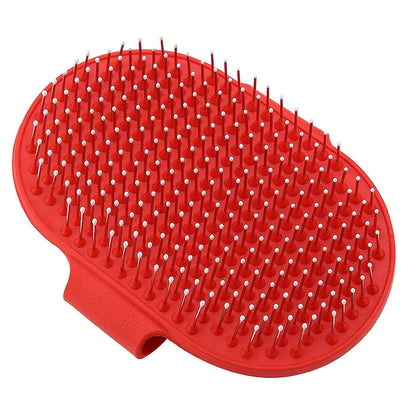 Hand Shaped Pet Bathing & Grooming Rubber Brush