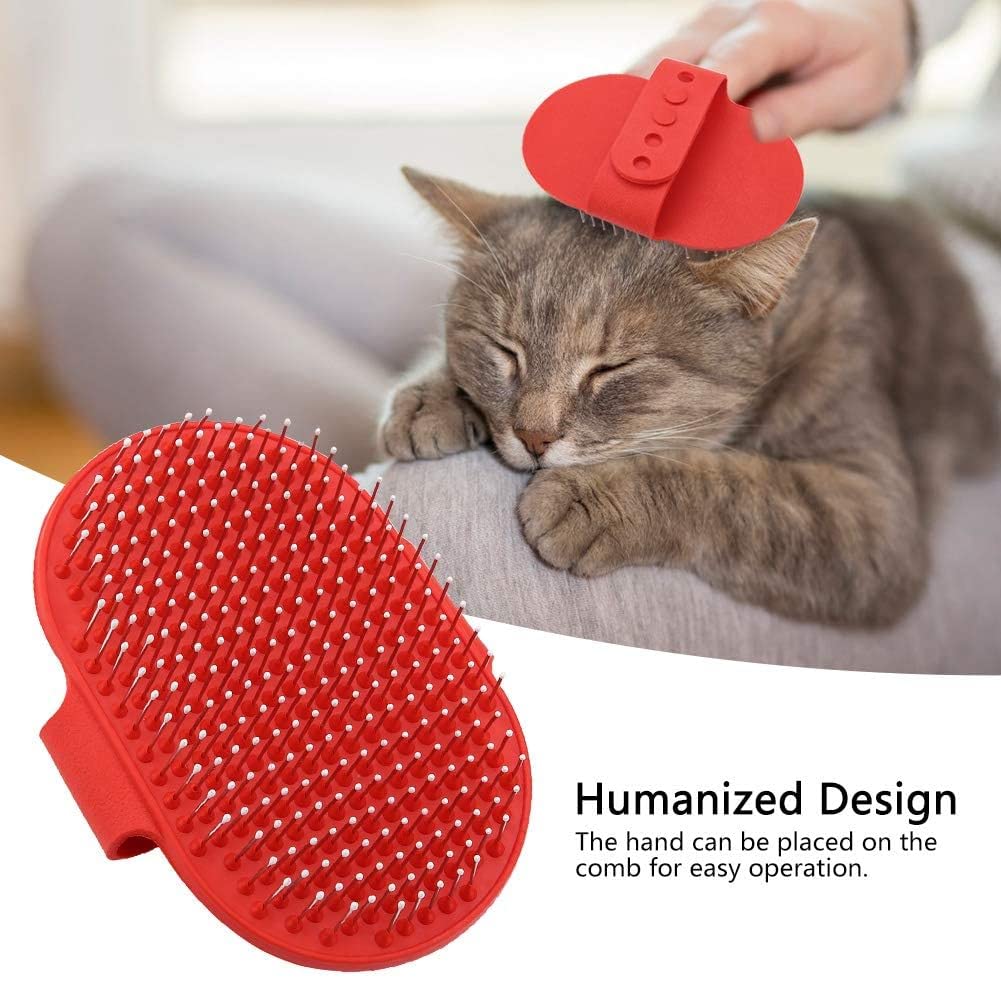 Hand Shaped Pet Bathing & Grooming Rubber Brush
