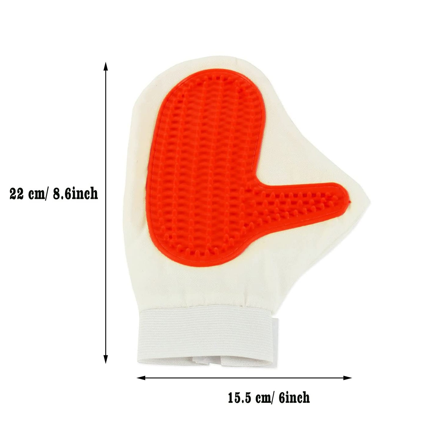 Red Pet Grooming Hair Remover Gloves
