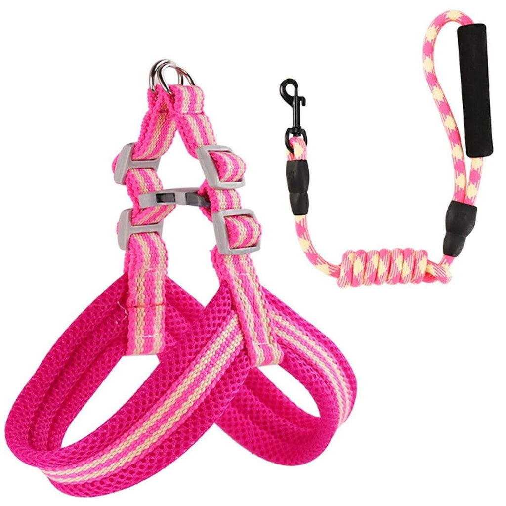 Soft and Adjustable Vest Pet Leash Set