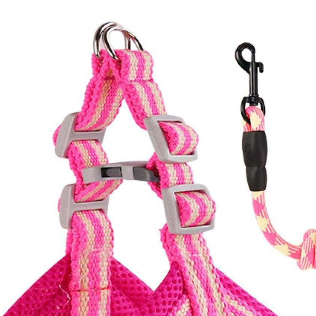 Soft and Adjustable Vest Pet Leash Set