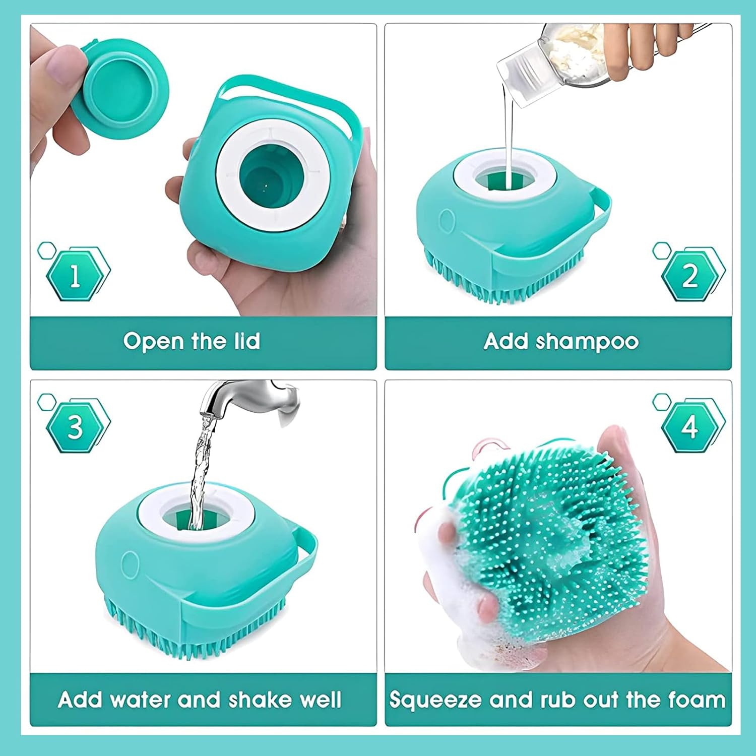 Silicone Pet Bath & Shampoo Brush