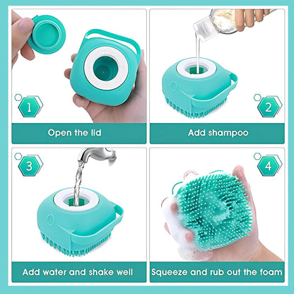 Silicone Pet Bath & Shampoo Brush