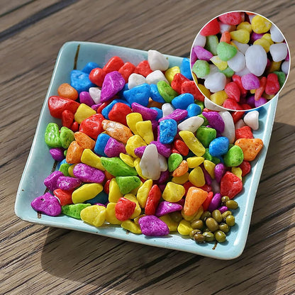 Decorative Rocks, Aquarium Mixed Color Stones-1kg (4-6mm)