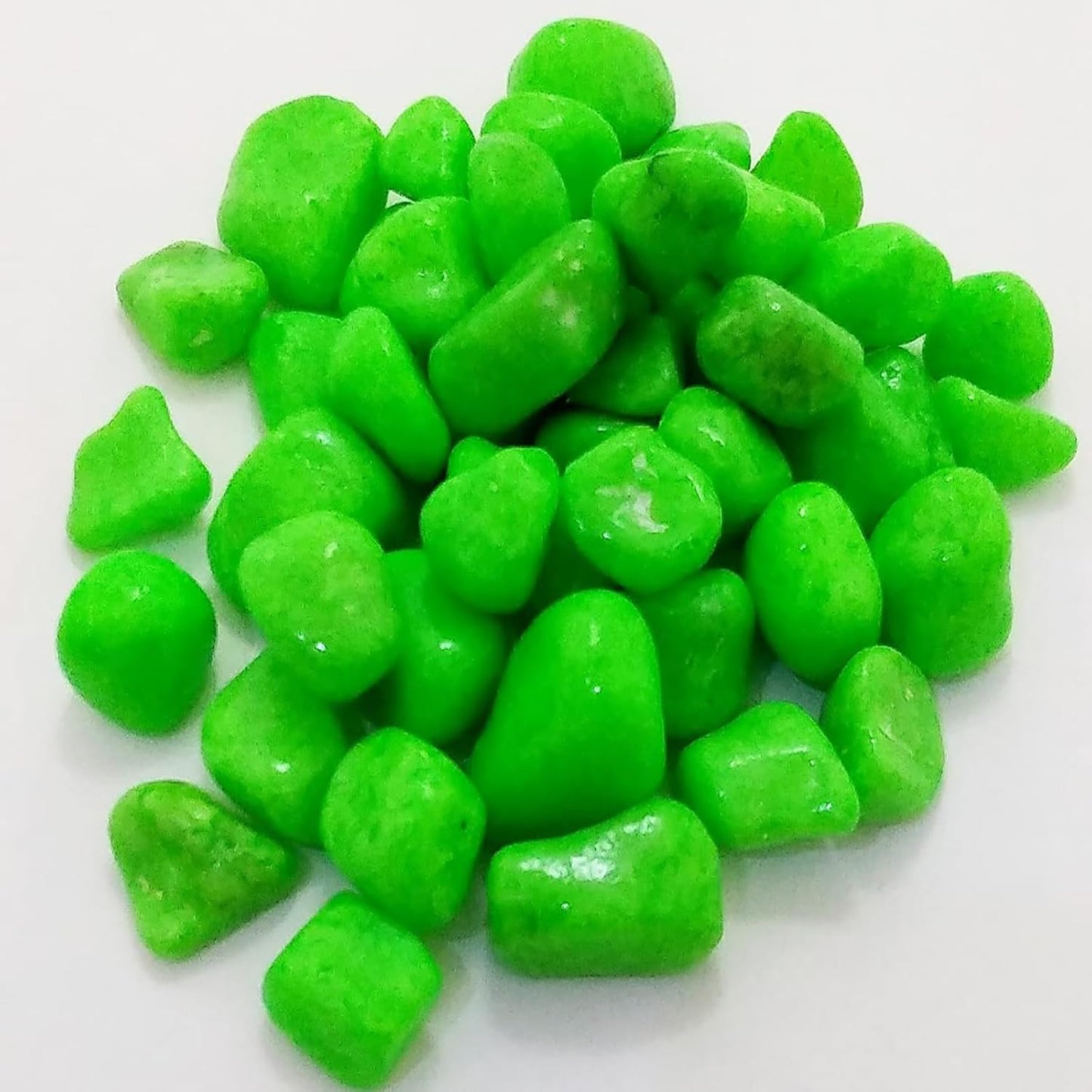 Decorative Rocks, Mini Pebbles (4-6mm) Aquarium Green Color Stones 1kg