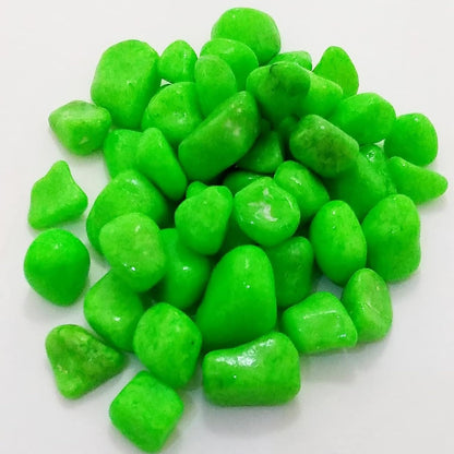 Decorative Rocks, Mini Pebbles (4-6mm) Aquarium Green Color Stones 1kg