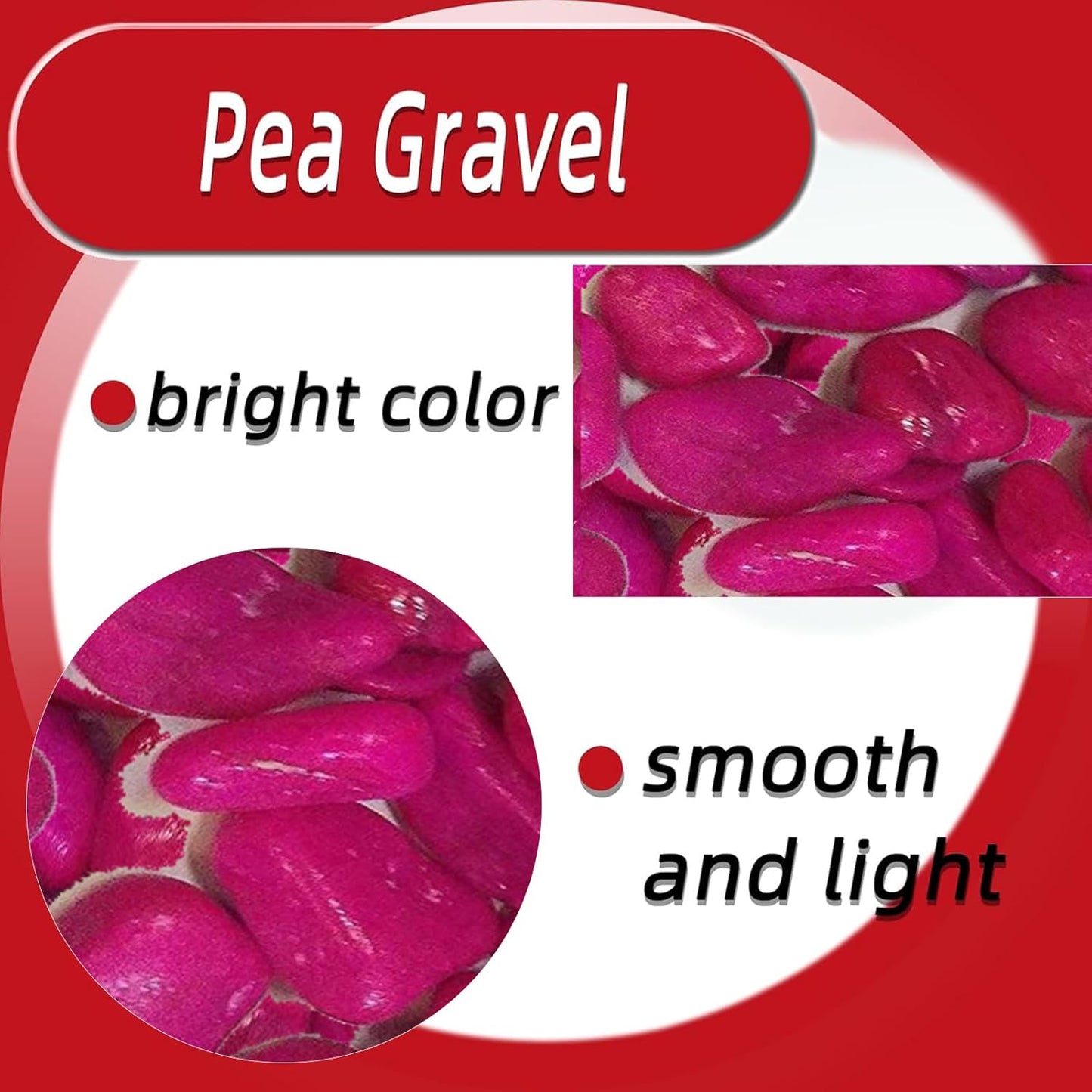 Decorative Rocks, Mini Pebbles Aquarium Pink Color 1KG