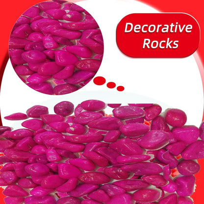 Decorative Rocks, Mini Pebbles Aquarium Pink Color 1KG