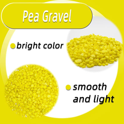 Decorative Rocks, Mini Pebbles (4-6mm) Aquarium Yellow Color - 1KG