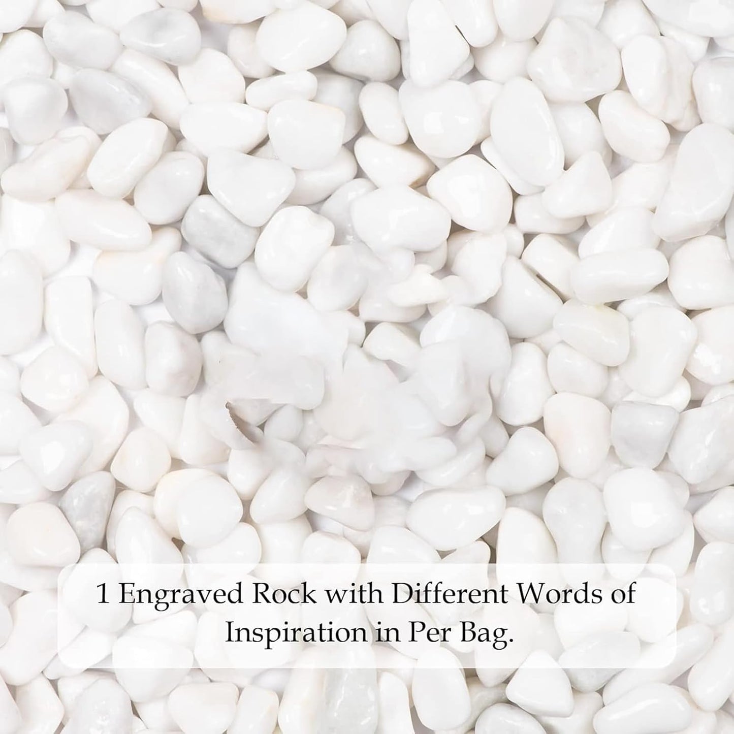 White Polished Gravel Stones for aquarium (0.4-0.6Cm)-1KG
