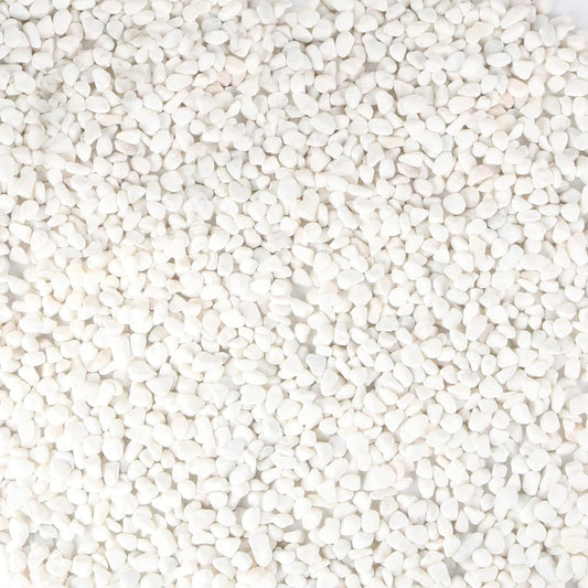 White Polished Gravel Stones for Fish Tank Fillers 1KG (0.8-1cm)