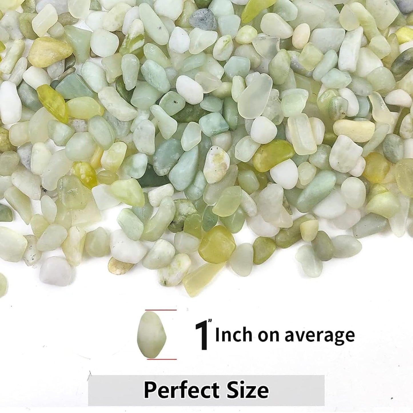 Polished Jade Pebbles for Succulents & Cactus – 1 KG