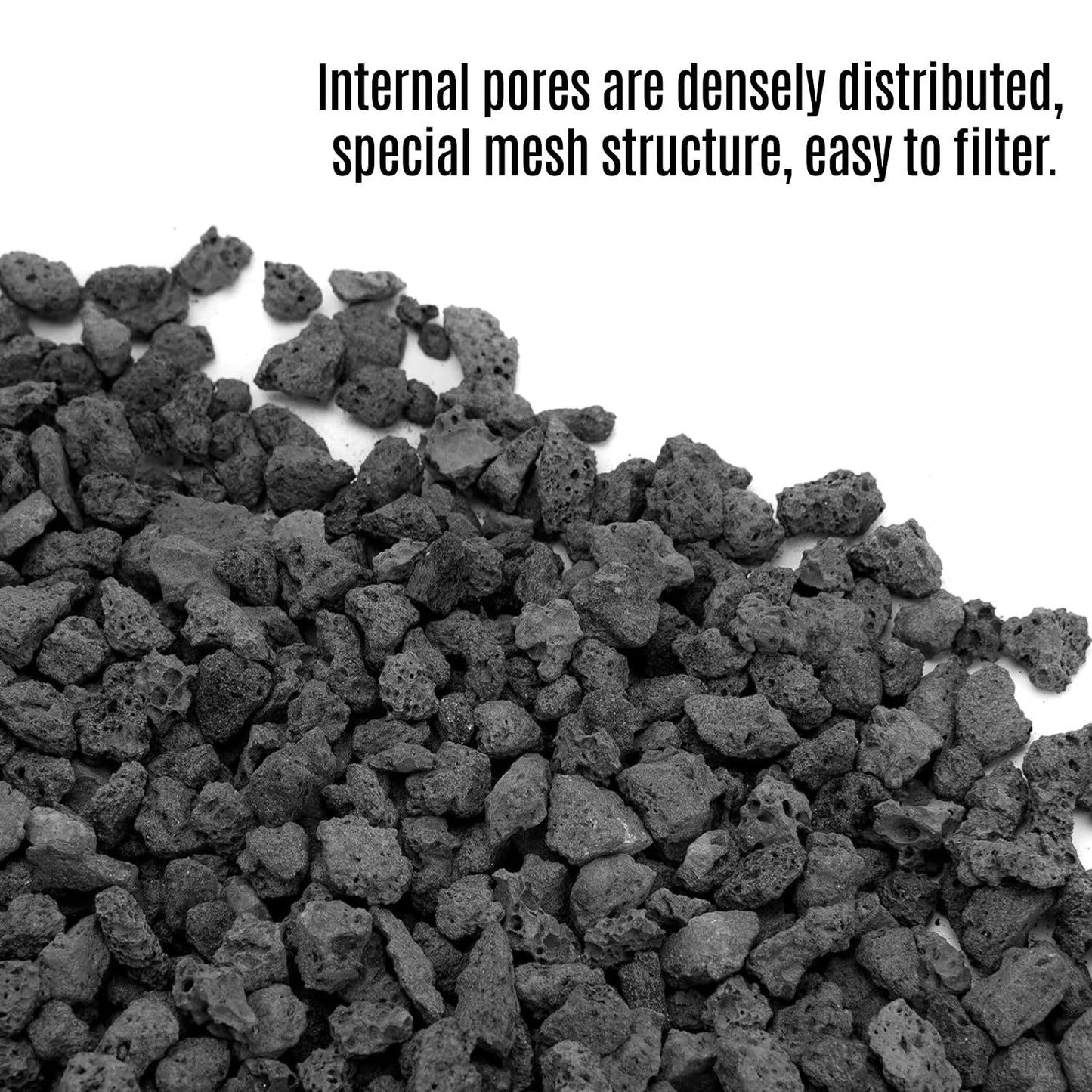 Decorative Stones Black Lava Rocks (2-3 cm) Granules- 0.5 KG