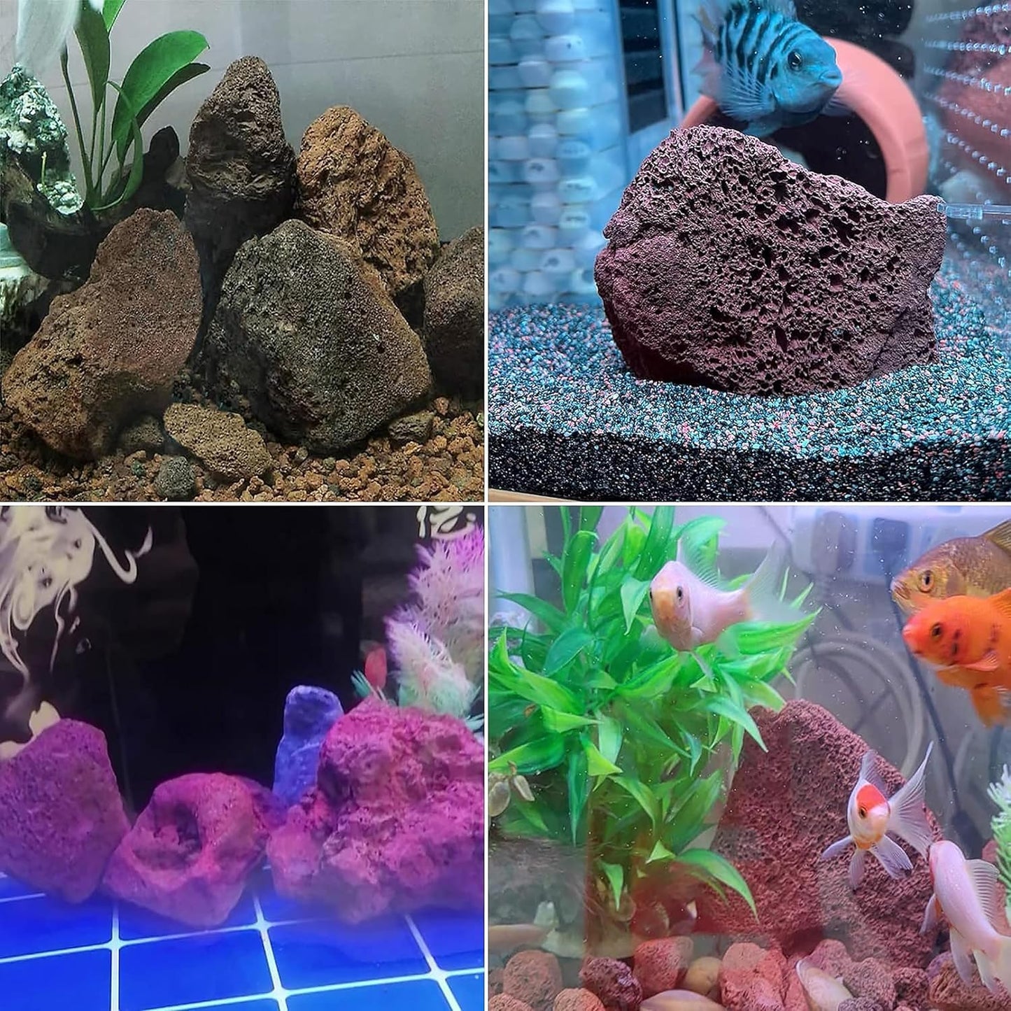 Decorative Natural Lava Rocks (2-3 cm), Aquarium Stones - 0.5 KG