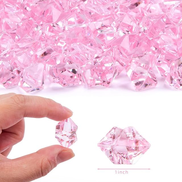 Pink Acrylic Aquarium Pebbles 100g