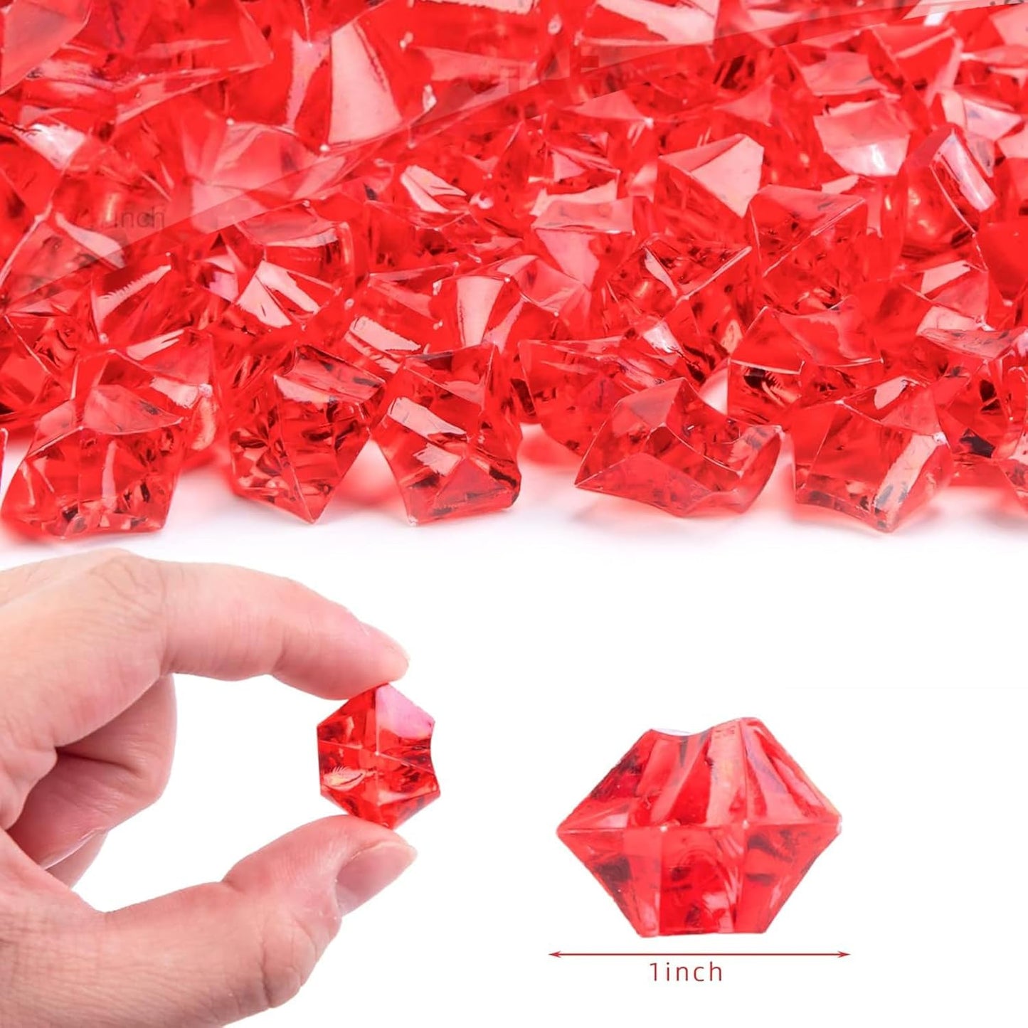 Red Acrylic Aquarium Pebbles 100g