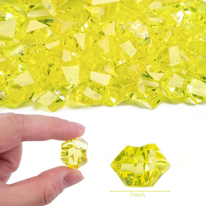 Yellow Acrylic Aquarium Decorative Diamonds