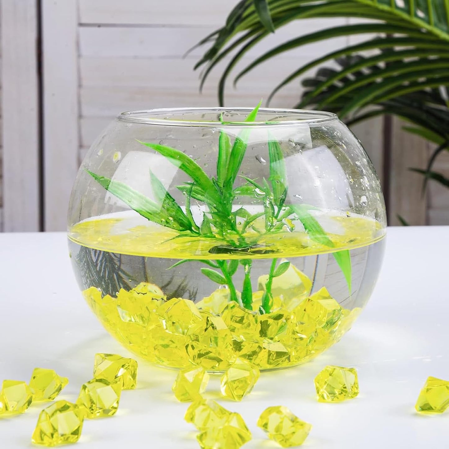 Yellow Acrylic Aquarium Decorative Diamonds