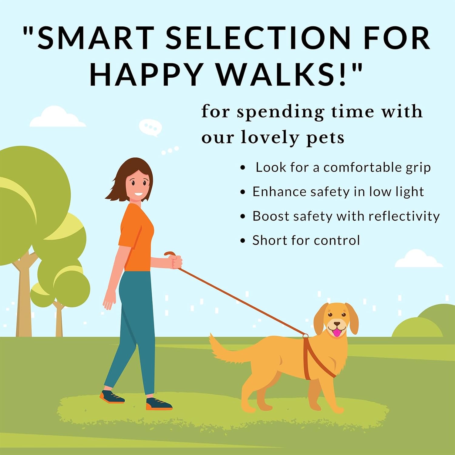 Bungee Shock-Absorbing Dog Leash- Blue