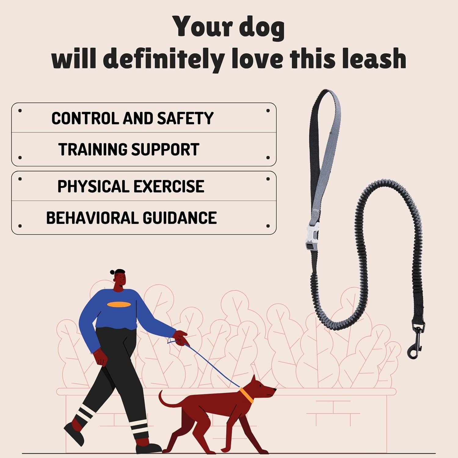 Adjustable Hands-Free Dog Leash