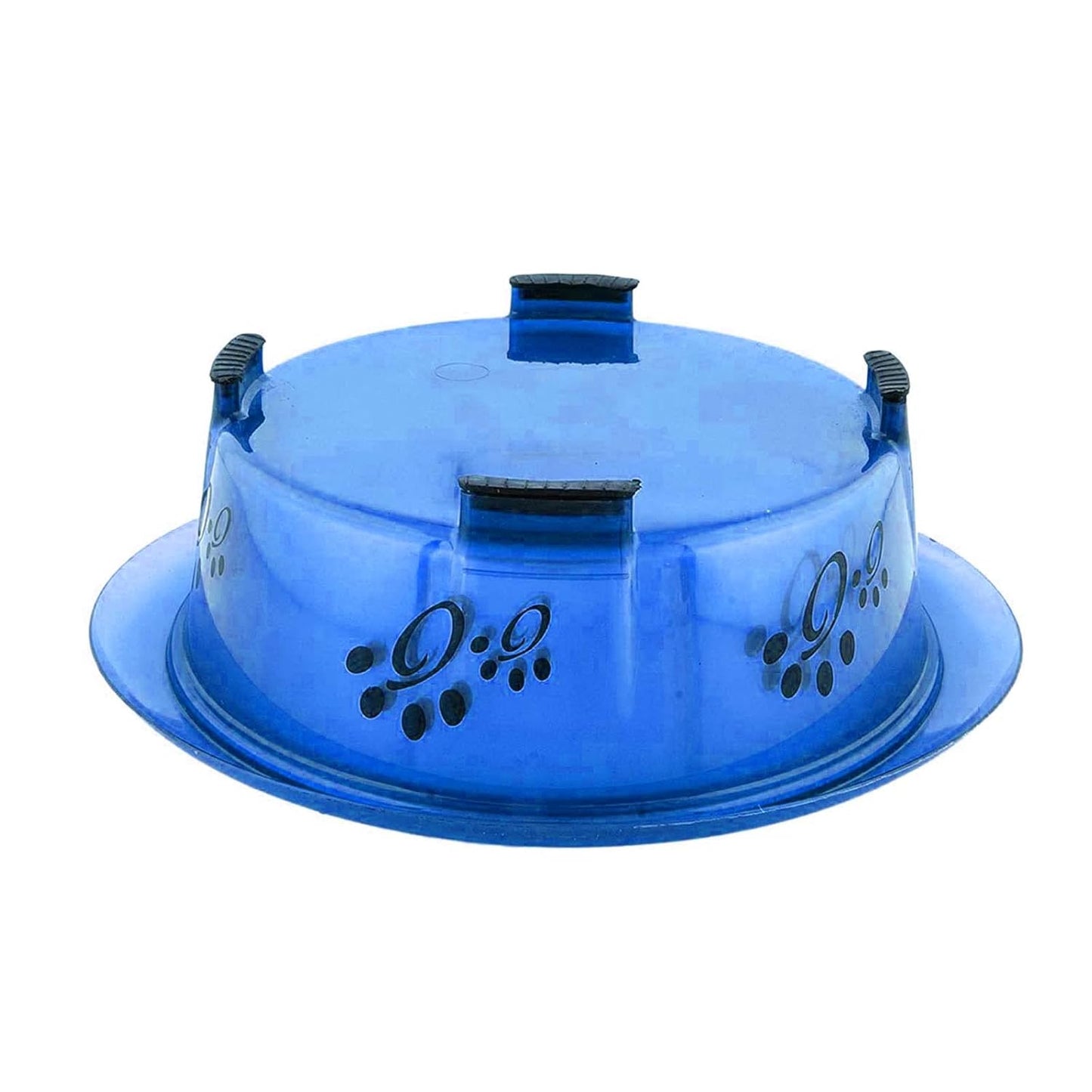 Pet Feeder Bowls with Non-Skid Bottom (Oval, Blue, Small)