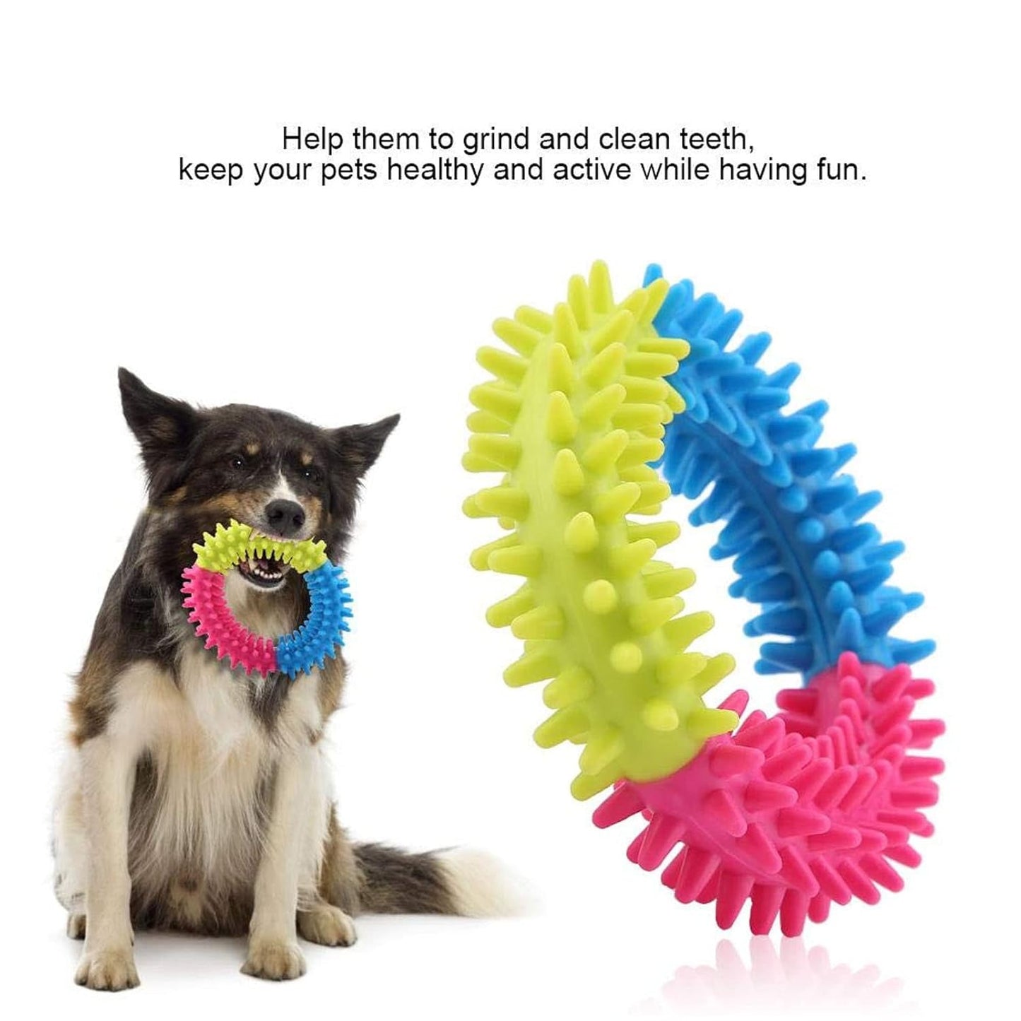 Rubber Anti-Stress Dog Ring Toy