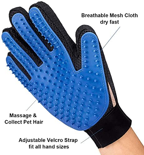 Pet Grooming Deshedding Brush Gloves