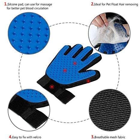 Pet Grooming Deshedding Brush Gloves