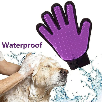 Pet Grooming Deshedding Brush Gloves