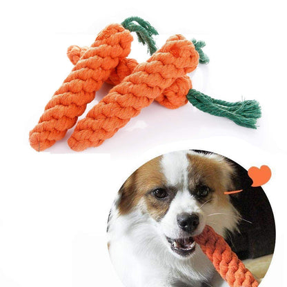 Natural Carrot Rope Dog Toy