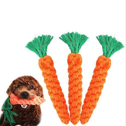 Natural Carrot Rope Dog Toy