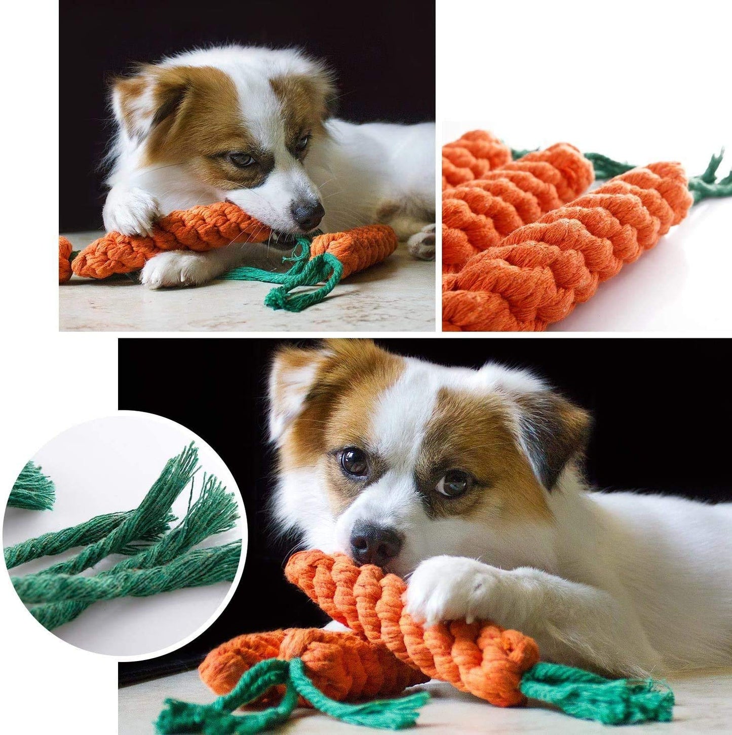 Natural Carrot Rope Dog Toy