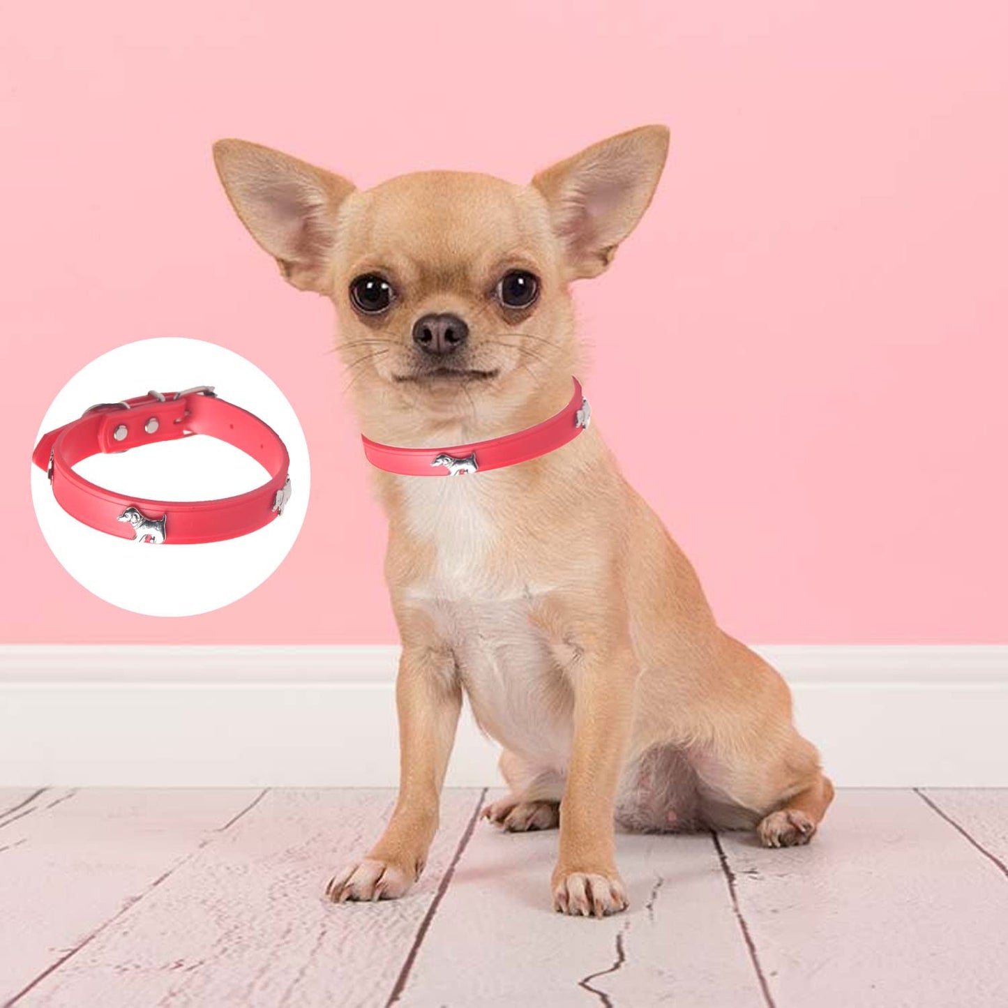 Red Silicone Rubber Pet Leash
