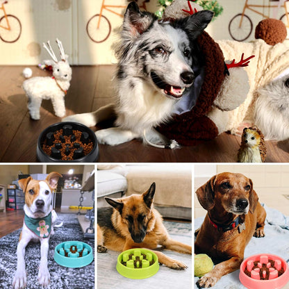 Pink Slow Feeder Dog Bowl