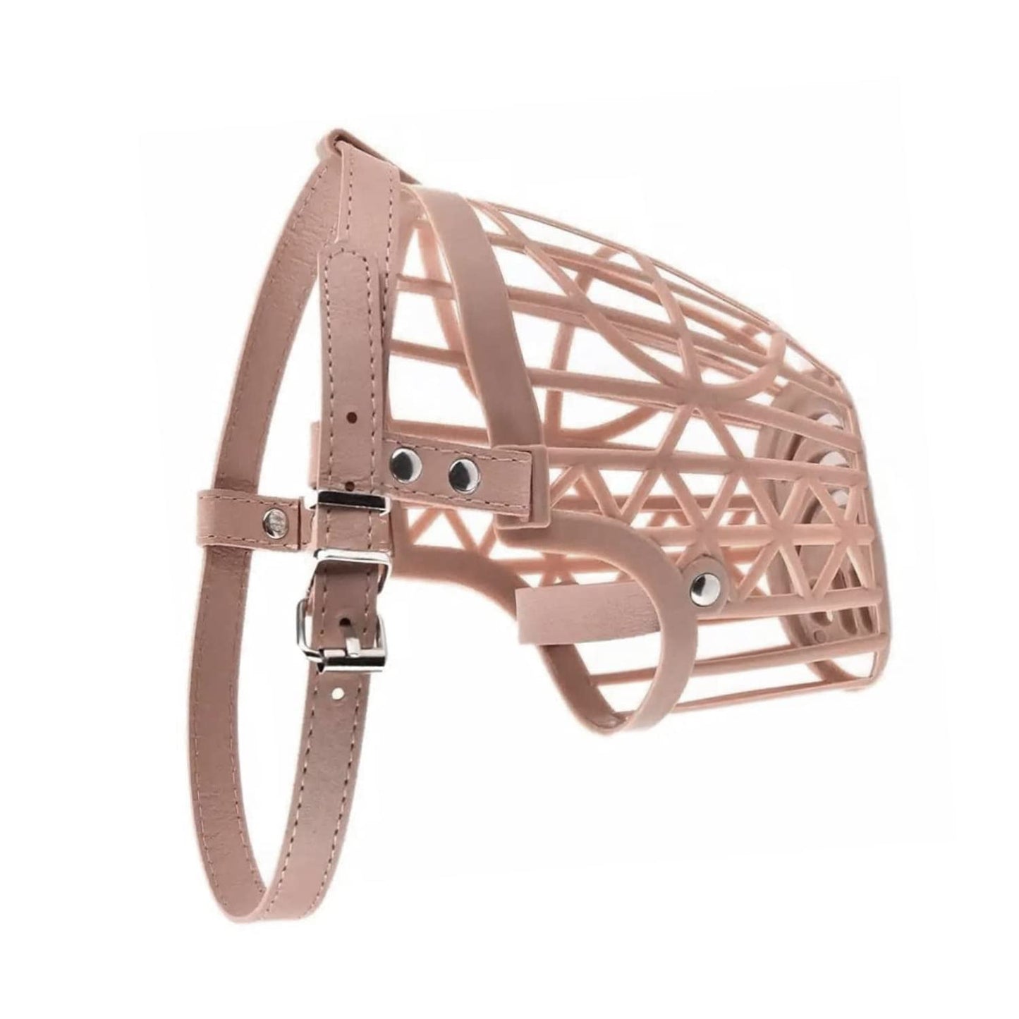 Beige Plastic Dog Basket Muzzle