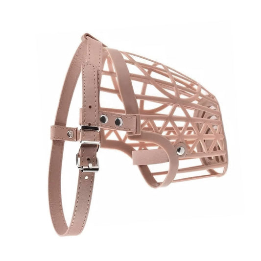 Beige Plastic Dog Basket Muzzle