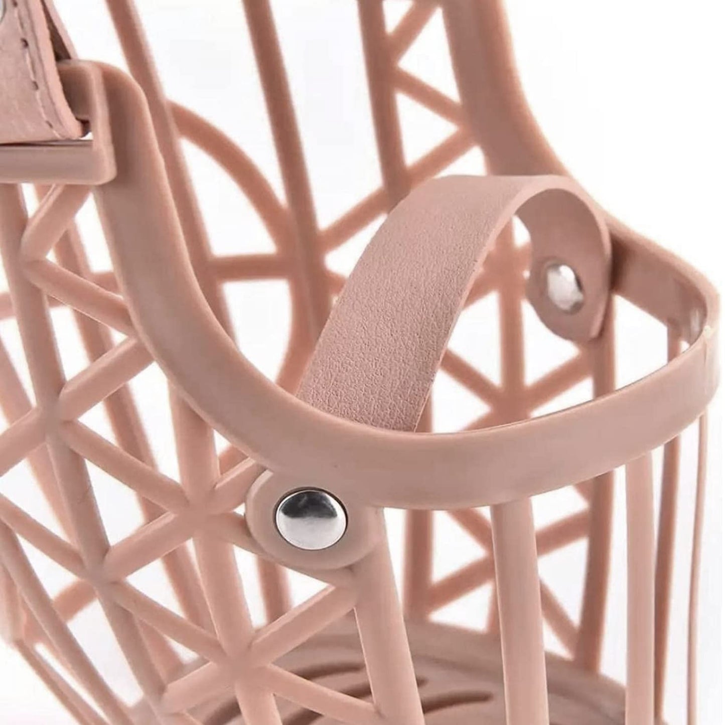 Beige Plastic Dog Basket Muzzle