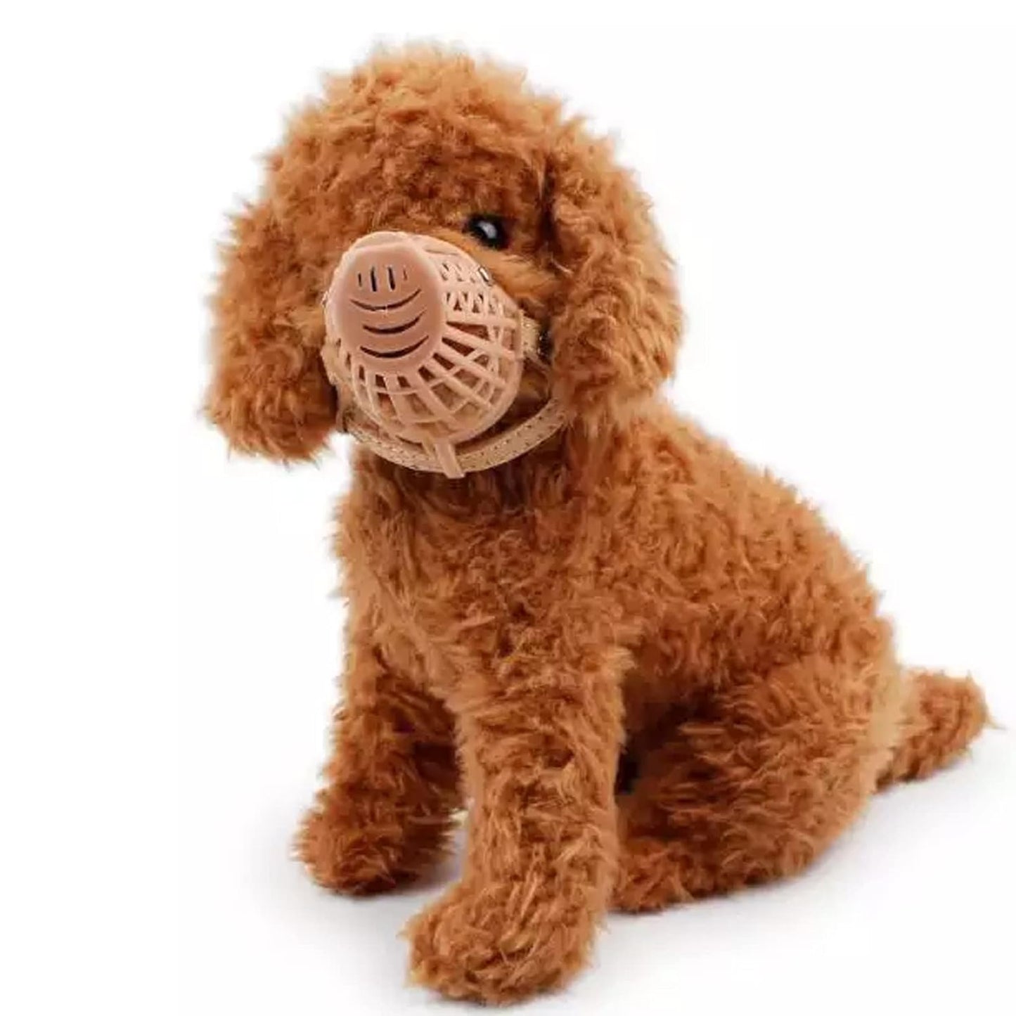Beige Plastic Dog Basket Muzzle