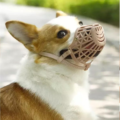Beige Plastic Dog Basket Muzzle