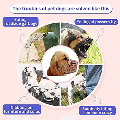 Beige Plastic Dog Basket Muzzle